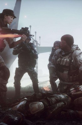 Imagen de un videojuego de guerra